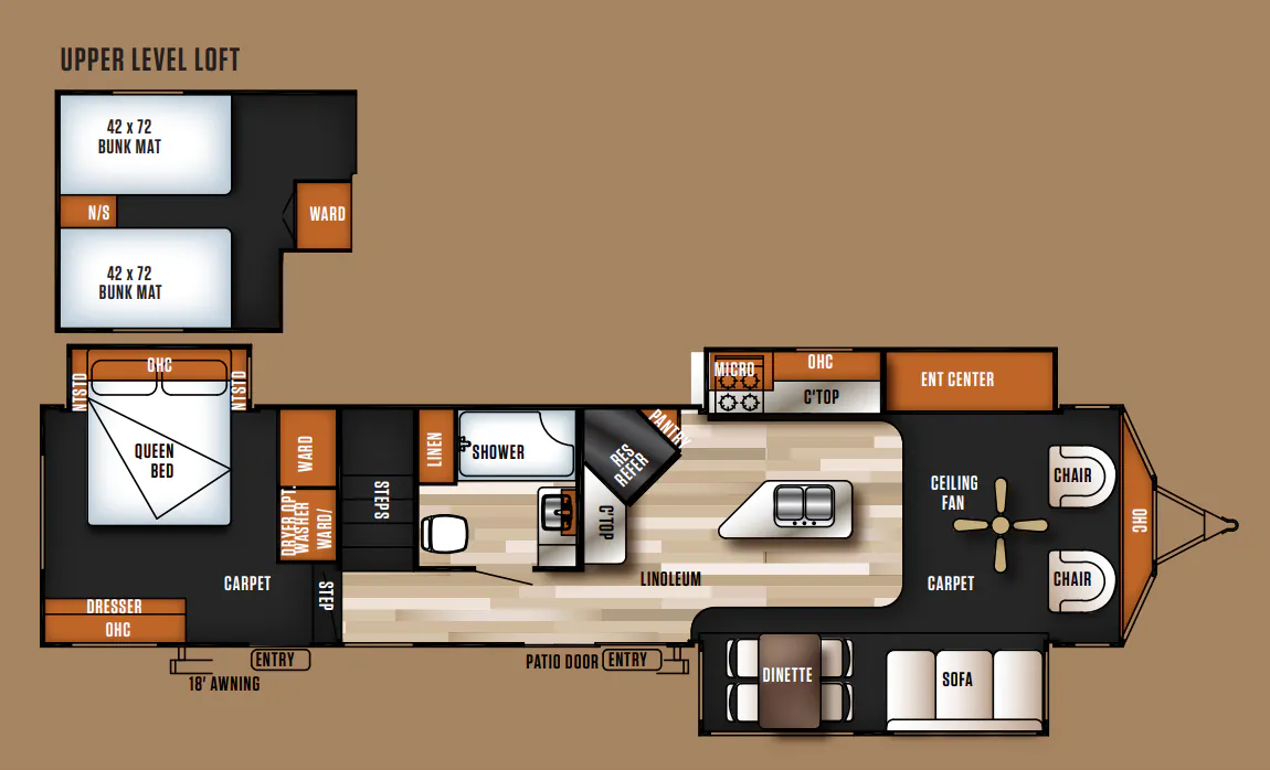Forest River Salem Villa Estate 4092BFL floor plan