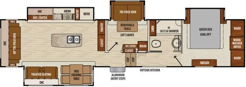 2019 Coachmen Chaparral 392MBL floor plan