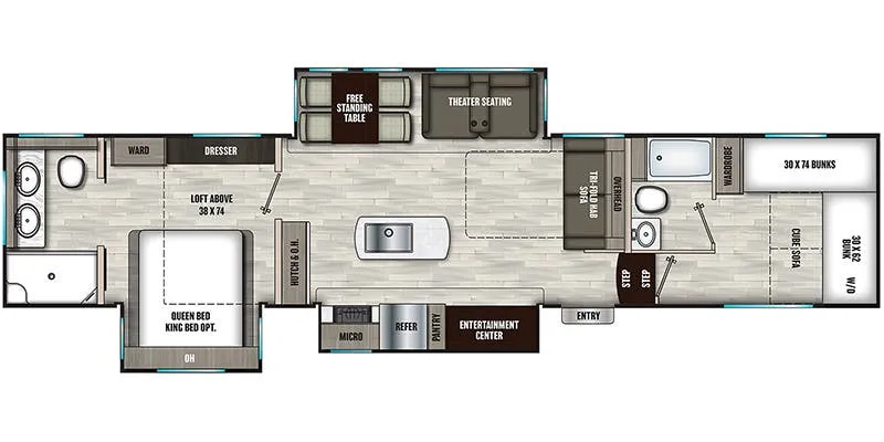 Shasta Phoenix 370BAF floor plan