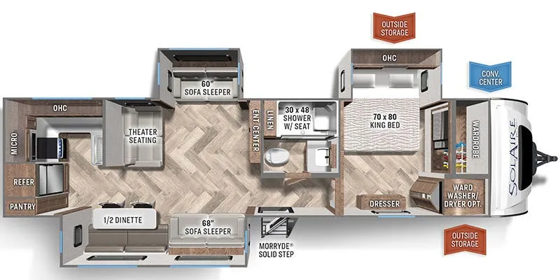 Palomino Solaire Ultra-Lite 306 RKTS floor plan