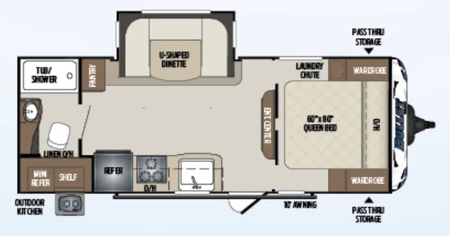 Keystone Bullet 212RBSWE floor plan