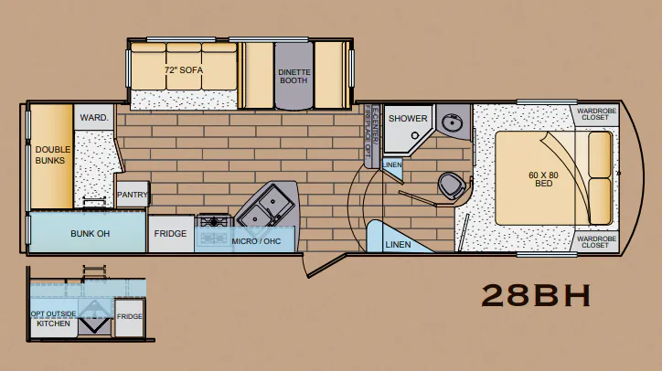 Shasta Phoenix 28BH floor plan