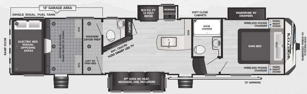 Keystone Carbon 358 floor plan