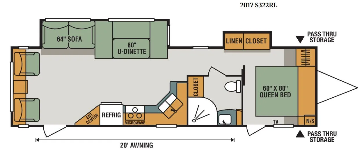 K-Z Spree S322RL floor plan