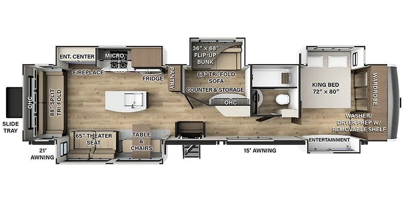 Forest River Rockwood Luxury Ranch R392MB floor plan