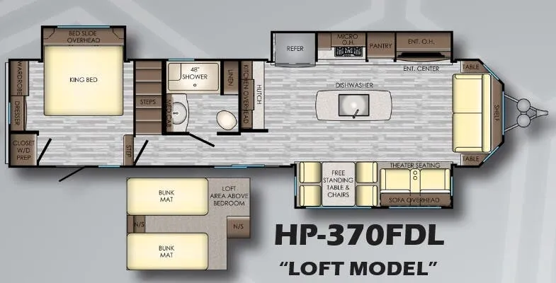CrossRoads Hampton HP370FDL floor plan