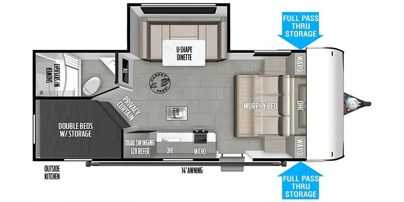 2025 Forest River Salem FSX 178BHSK floor plan