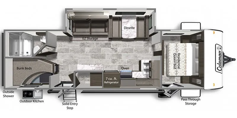Dutchmen Coleman Light 2835BH floor plan