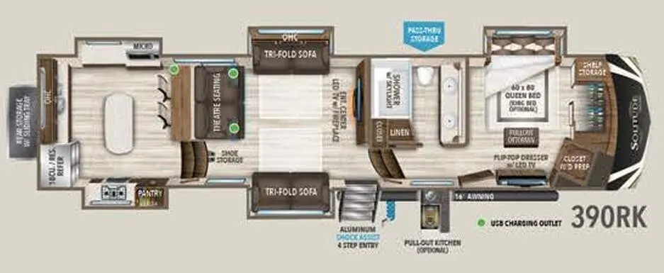 Grand Design Solitude 390RK floor plan