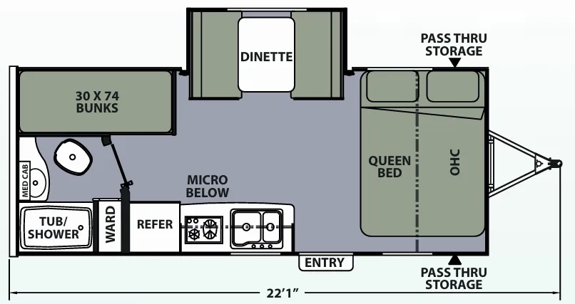 Coachmen Apex Nano 193BHS floor plan