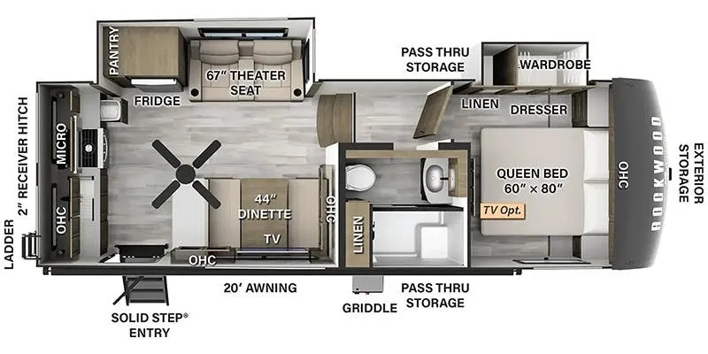 Forest River Rockwood Signature 282RD floor plan