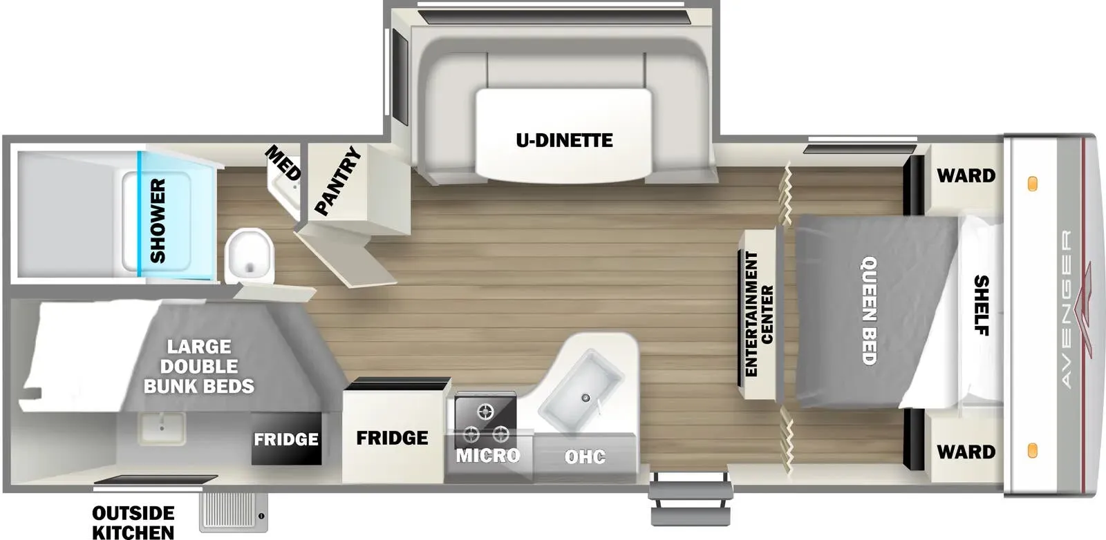 Prime Time Avenger LE 24BHSLE floor plan