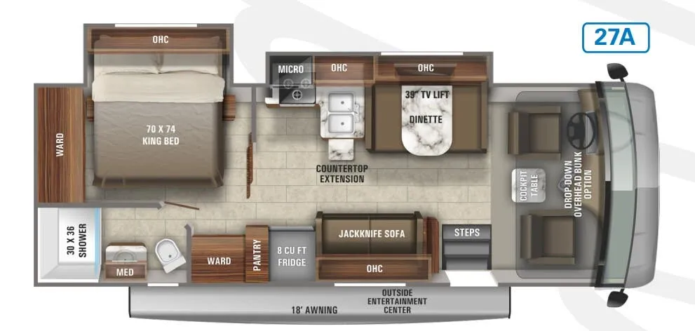 Jayco Alante 27A floor plan