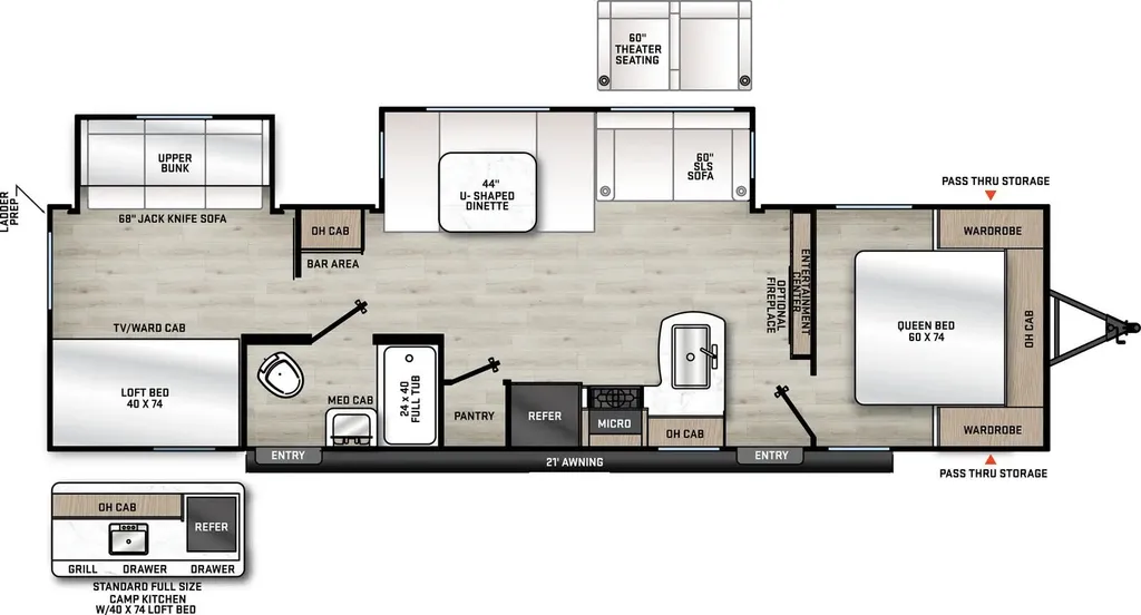 2026 Forest River Aurora 32BDS floor plan