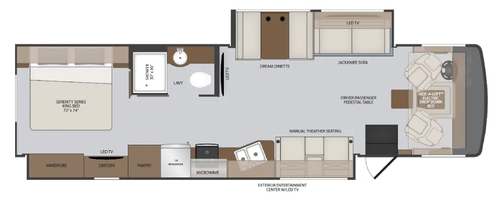Holiday Rambler Invicta 35R floor plan