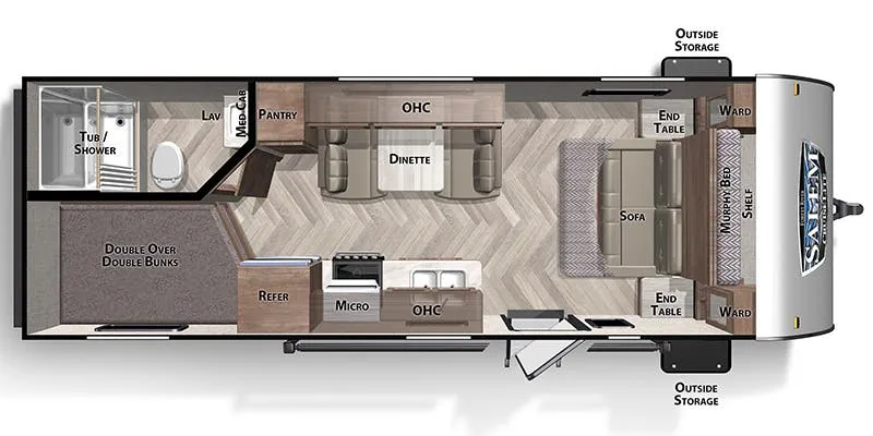 2026 Forest River Salem Cruise Lite 220BHXL - Floor plan
