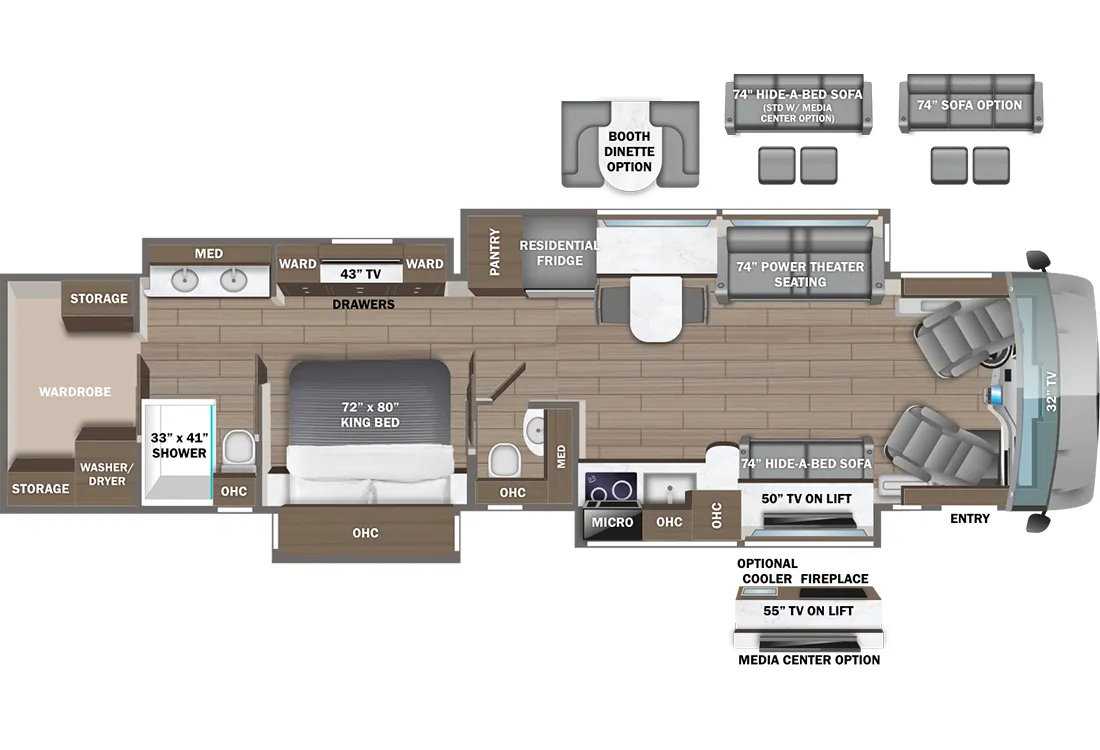 Entegra Coach Cornerstone Reserve 45D floor plan