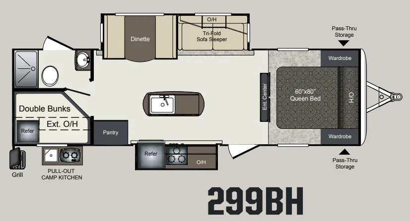 Keystone Laredo 299BH floor plan