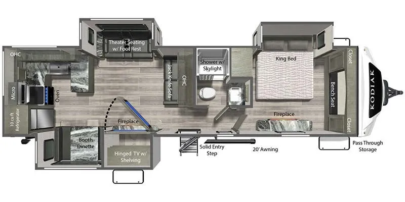 2025 Dutchmen Kodiak Ultimate 3361RKSL floor plan