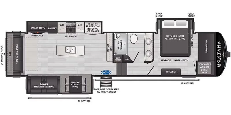 2026 Keystone Montana High Country 331RL - Floor plan