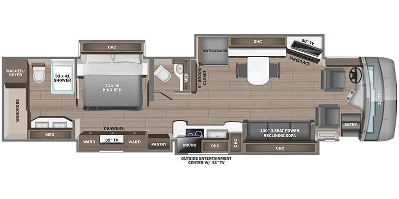 2024 Entegra Coach Cornerstone 45B - Floor plan