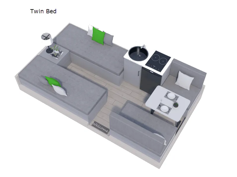 2026 Aliner Classic TWIN BED - Floor plan