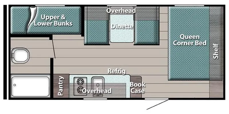 Gulf Stream Kingsport Super Lite 198BH floor plan