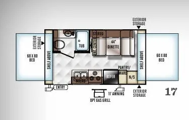 Forest River Flagstaff Shamrock 17 floor plan