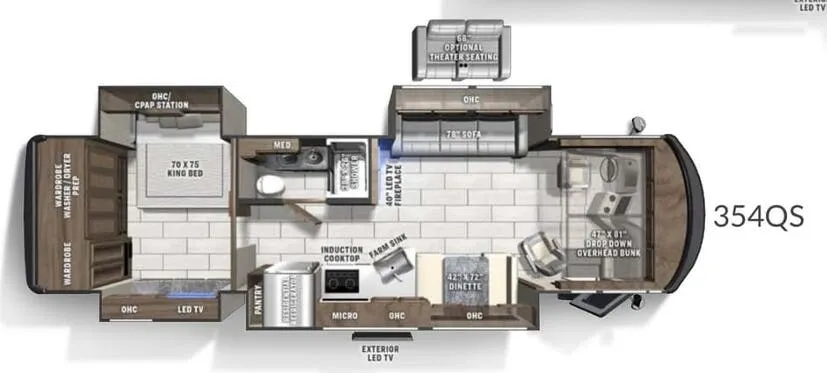Coachmen Sportscoach SRS 354QS floor plan