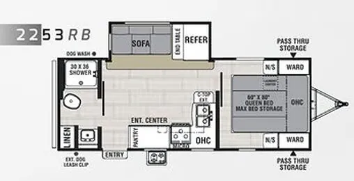 Coachmen Spirit 2253RB floor plan