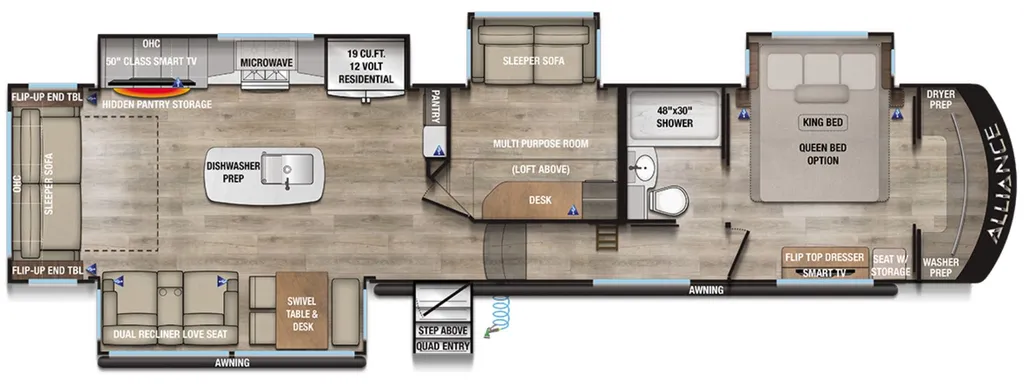 2024 Alliance RV Paradigm 380MP floor plan