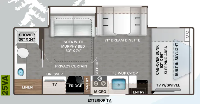 Thor Motor Coach Geneva 25VA floor plan