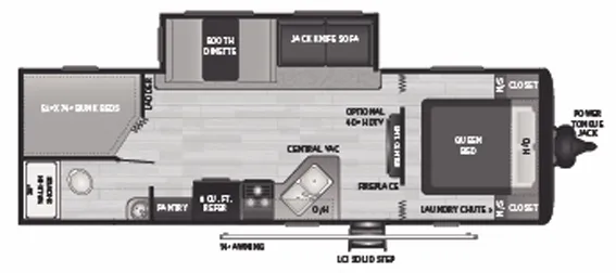 Keystone Hideout 26BHWE floor plan