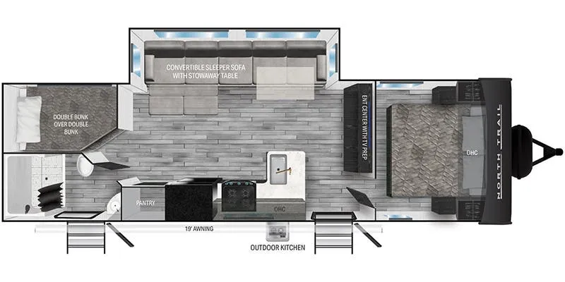 Heartland North Trail Ultra-Lite NT 27DBH floor plan