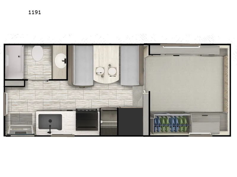 2026 Lance Lance Truck Campers 1191 - Floor plan