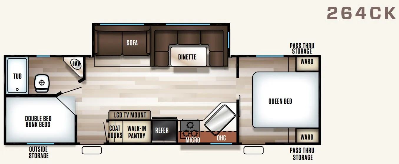 Forest River Cherokee Patriot Edition 264CK floor plan
