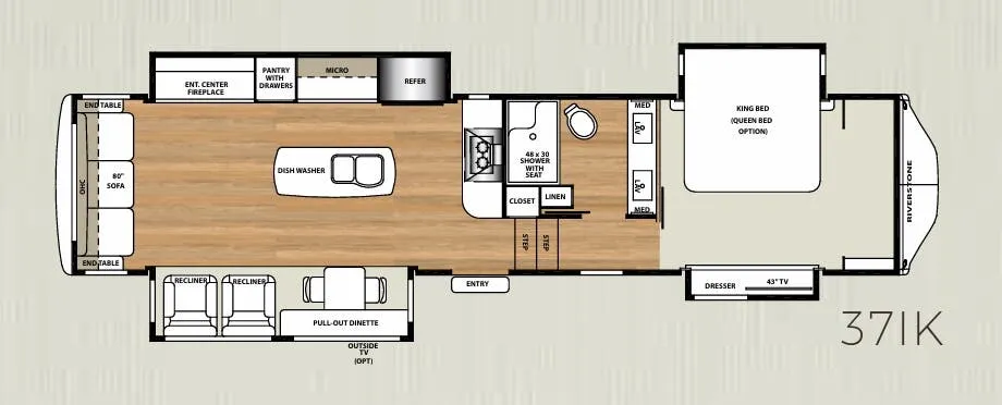 Forest River RiverStone 37IK floor plan