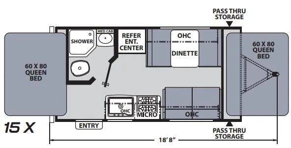 Coachmen Apex Nano 15X floor plan