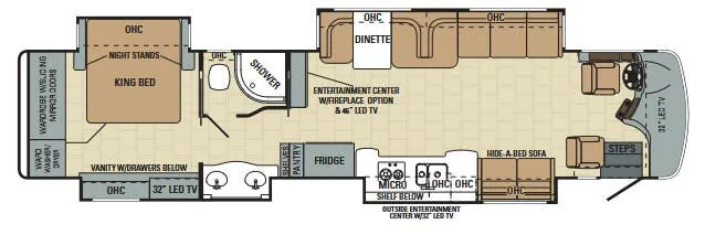 Entegra Coach Aspire 42DLQ floor plan