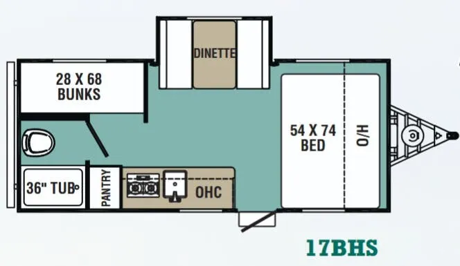 Forest River Viking 17BHS floor plan