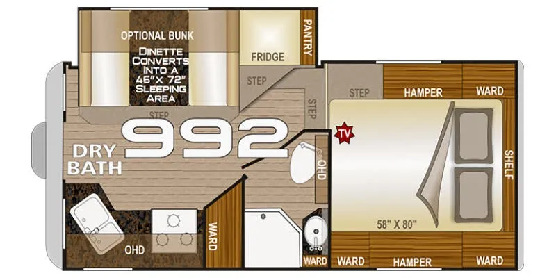 Northwood Arctic Fox Camper 992 floor plan