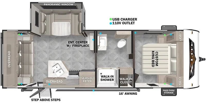 2024 Forest River RV Wildwood X-Lite 24RLXL floor plan