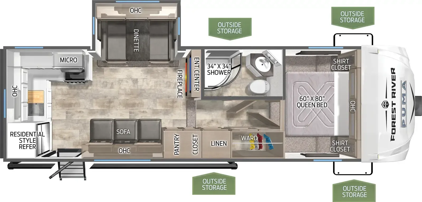 Palomino Puma 255RKS floor plan