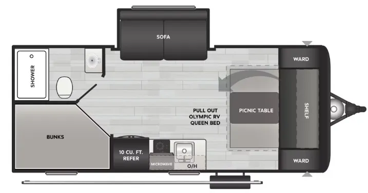 2026 Keystone Springdale Mini 1990BHS floor plan