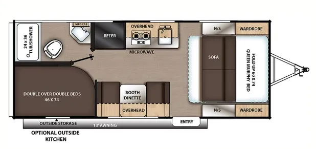 Coachmen Catalina Summit Series 7 7 184DBK floor plan