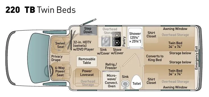 Coach House Platinum 220TB floor plan