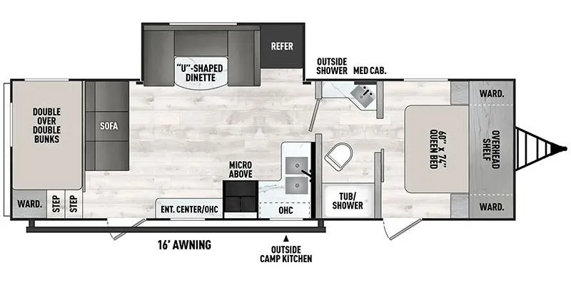 Coachmen Clipper 6K Series 262BHS floor plan