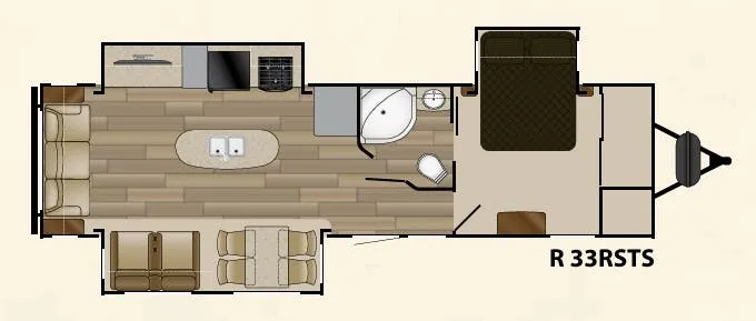 Cruiser RV Radiance Touring 33RSTS floor plan