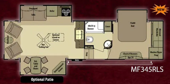 Highland Ridge Mesa Ridge MF345RLS floor plan