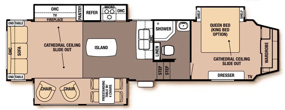 Forest River Cedar Creek Silverback 33RL floor plan